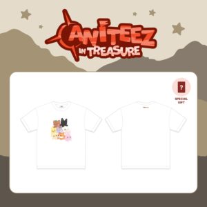 [ATEEZ] БЕЛАЯ ФУТБОЛКА С ПРИНТОМ (ANITEEZ IN TREASURE MD)