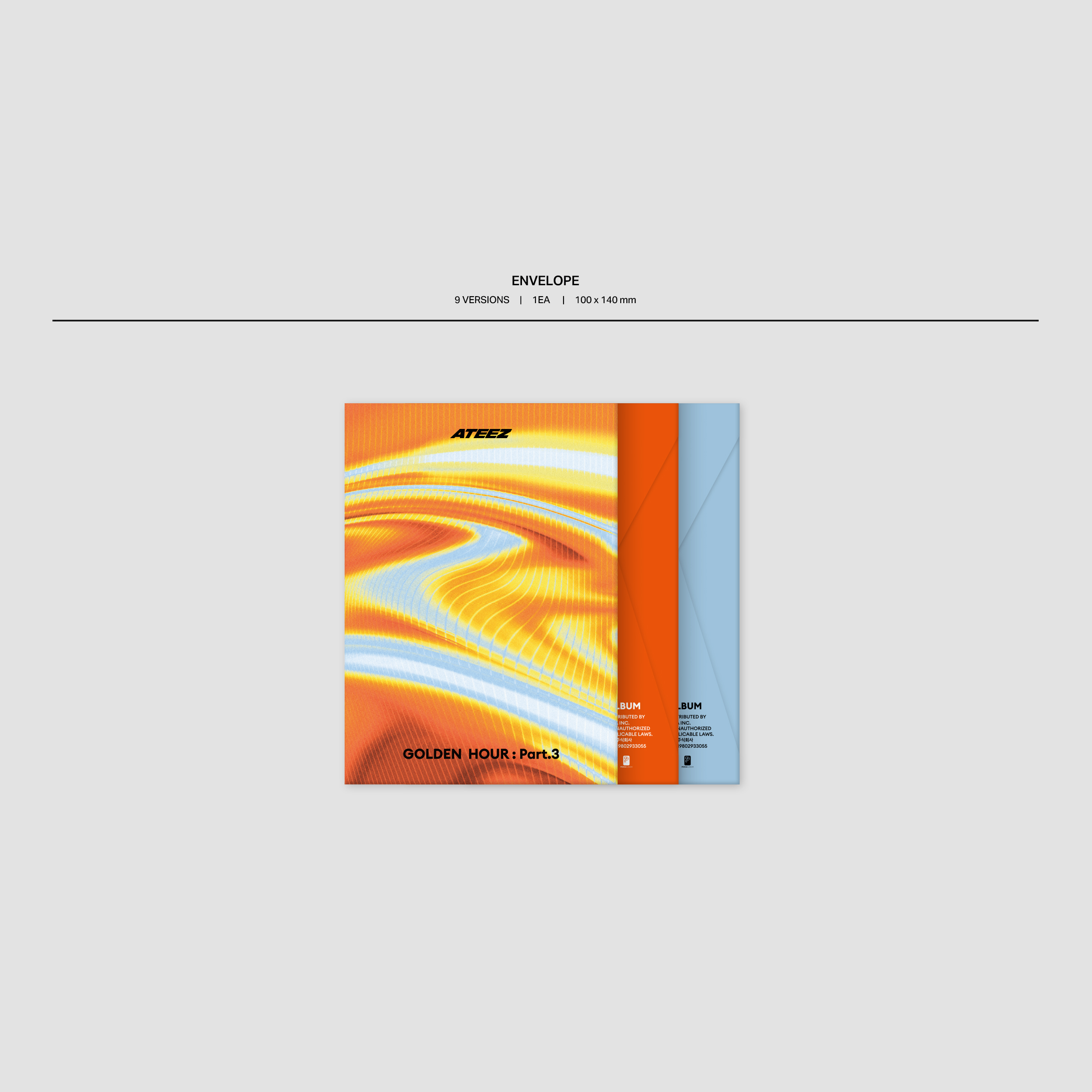 A-TEEZ – Golden Hour : Part.3 [Pocaalbum Random Ver.] – 12e Mini Album – QR Card, Photocard, Polaroid – Édition Limitée K-pop